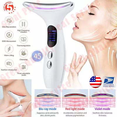 Micro-Glow Microcurrent Portable Neck Face Lifting Tightening Massager Machine • $18.79