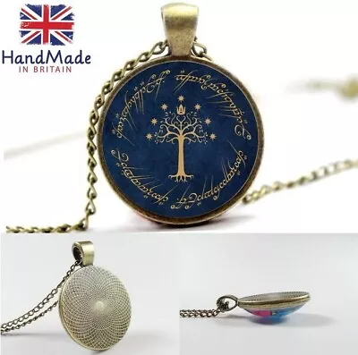 The Lord Of The Rings - White Tree Of Gondor - Photo Glass Dome Necklace Pendant • £7.99