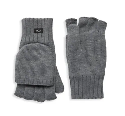 UGG Men’s Flip-Top Fingerless Gloves Mittens NWT Grey Size L/XL • $37.99