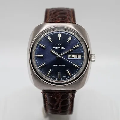 Vintage Waltham Electrodyne Men's Watch From 1970s - Swiss 13 Jewel ESA 9154 • $75