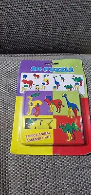 Kids 3d Animal Puzzle - 4 Different Animals - Plastic  • £2.50