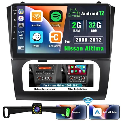 Android 12 For Nissan Altima 2008-12 Car Radio Stereo GPS WIFI Apple CarPlay RDS • $114.99