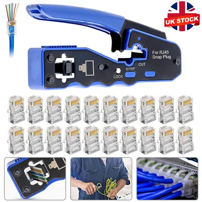 £9 • Buy CAT6/5/5E Network Cable Tool Tester RJ45 Crimper Ethernet LAN Kit Crimping Set