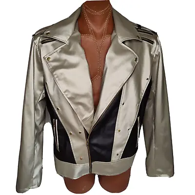 X-Men Quicksilver LG The Jasperz Faux Leather Motorcycle Jacket Peter Maximoff • $56.24