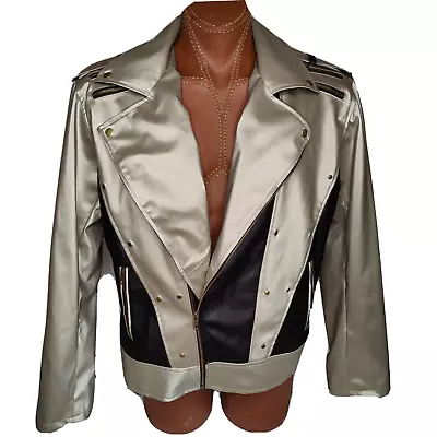 $74.99 • Buy X-Men Quicksilver LG The Jasperz Faux Leather Motorcycle Jacket Peter Maximoff