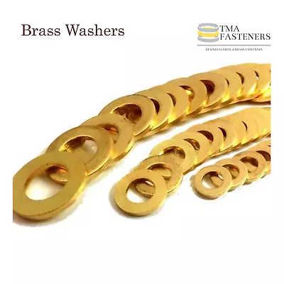 Brass Washers 2.5mm 3mm 4mm 5mm 6mm 8mm 10mm 12mm Excellent Quality Made In UK • £1.99