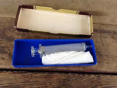 Vintage B-D Yale Glass Syringe In Mismatched B-D Thermometer Box  • $30