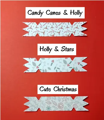 Christmas Crackers - Decorated / Printed Toppers - Cards - Notes - Card Making • £4.99