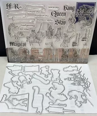Hero Arts Monthly Kit MMH FAIRY TALE Castle Dragon Aug 2019 Rubber Stamps Dies • $49.99