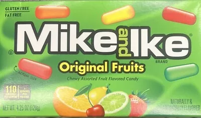 2 X Two Mike And Ike Original Fruits  Flavors Candy Theater Boxes 9.5 Oz • $12.99