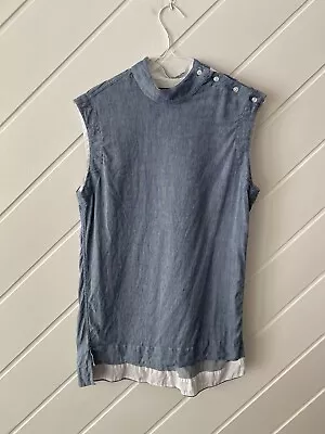 Bassike - Ladies Blue Chambray Tunic Blouse - Size 0. • $50