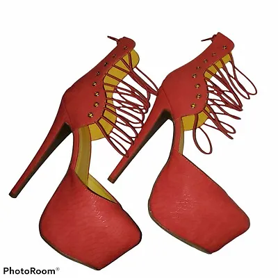 Strappy Boot Stiletto Heels Women's Size 10 Gladiator Booties Zipper Closed Toe • $19