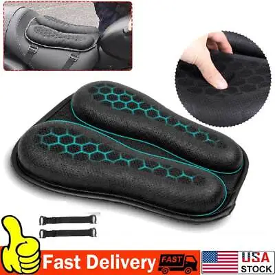Universal Motorcycle Gel Seat Cushion Cover Comfort Pillow Pad Shock Absorb Pad • $25.89