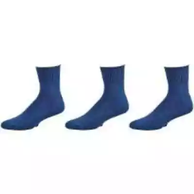 Combed Cotton Diabetic Men's Ankle Socks - Arthritic Cushion 3-Pack Size 10-12 • $24.51