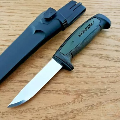 Mora Basic 511 Fixed Knife 3.5  Carbon Steel Blade Black/Green Synthetic Handle  • $14.69