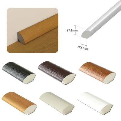 Quadrant Trim 17.5mm UPVC Bathroom Finishing Edging Trim Window Bead 2m Length • £17.95