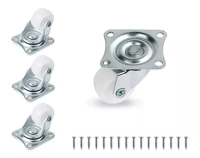 1  Low Profile Caster Wheels Set Of 4 No Noise Casters For Furniture With Polyu • $13.07