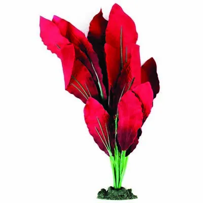 £8.99 • Buy Aqua One Silk Plant Red Amazon Sword 40cm Plastic Aquarium Fish Tank Plants XL