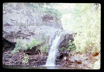 1980 Slide Man Waterfall Old Arch Bridge Waterfall Hana Maui Hawaii #2348 • $9.95