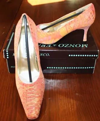 Monzo & Franco Ladies Fashion Shoes 8M NOS Emily Style Salmon High Heel • $19.99
