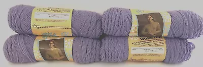 Lot 4 Skeins Vintage Wintuk Yarn Jack Frost Lilac Worsted Orlon Acrylic 4 Ply • $12.80