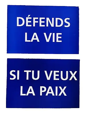 Vintage Poster Protests French Early 2000s Political Paris Defend Life Peace VTG • $25