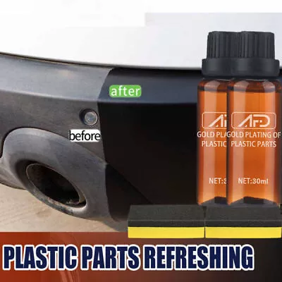 2PCS Plastic Parts Refurbish Agent Car Exterior Restorer For Plastic Parts 30ML • $14.95