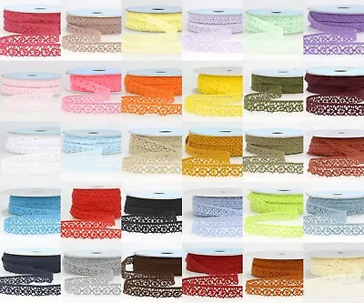 Cotton Lace Ribbon 15mm Stephanoise Cluny Crochet Lace  - 36 Colours • £1.95