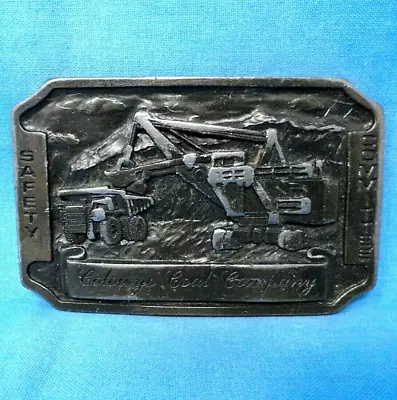 Colowyo Coal Company Belt Buckle Mining Safety Committee Vtg 70s         .MMR196 • $24.95