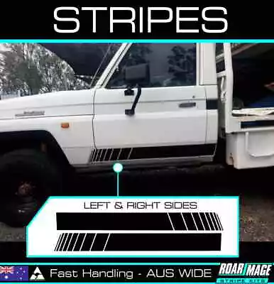 AM Side Door STRIPES Fit TOYOTA Landcruiser 70 75  Decals Stickers Ute. • $88