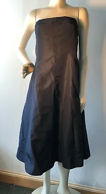 J. CREW $295 Black Taffeta SADIE SILK FAILLE DRESS 73934  SIZE M Bin-G • $34.99