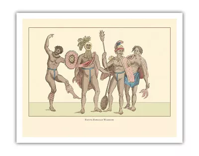 Native Hawaiian Warriors - Pacific Islanders Vintage Cultural Image 1811 • $15.98