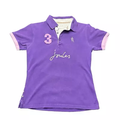 Joules Rugby Polo Short Sleeve Shirt Womens Small S Purple Pink • $15