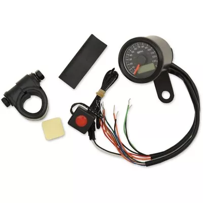 DS Mini Electronic Speedometer With Indicator Lights MPH Black/Black #1138764 • $149.95