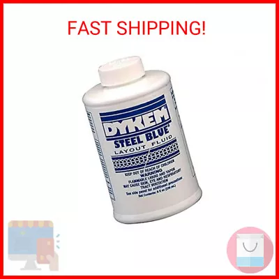 Dykem Layout Fluid Blue 8 Oz. Can And Brush In Cap. Machinist Dye For Metal Lay • $28