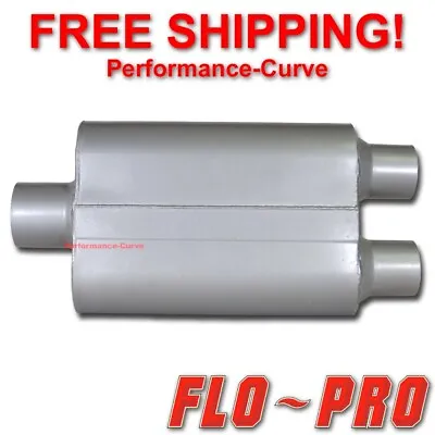 2 Chamber Performance Exhaust Street Muffler FLO-PRO Super V 3  / 2.5  - V430402 • $42.95