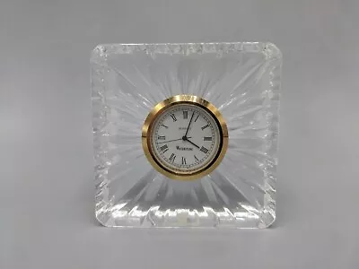 Waterstone Full Lead Crystal Desk Clock Made In England Square Cut Glass • $14.99