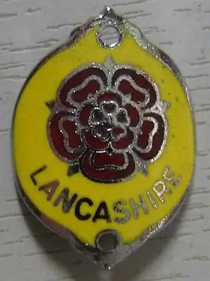 £4.50 • Buy Walking Stick Badge With Pins - Lancashire Red Rose - Brass Chromium Plated -new