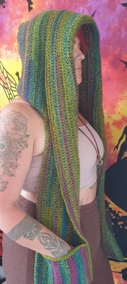 £60 • Buy Handmade Thick And Warm Hooded Scarf With Pockets....hippie Festival 