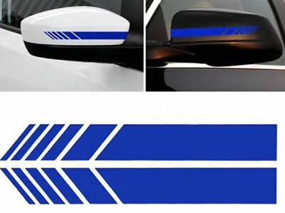 2x BLUE Rearview Mirror Decoration Racing Sticker Stripe Decal Car Accessories  • $3.19