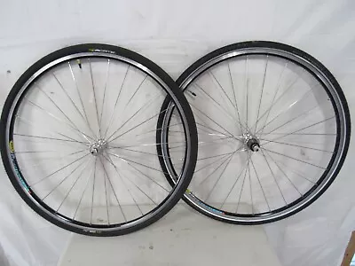 Mavic Open Pro Road Wheelset 700C Alloy Clincher Unbranded Silver Hubs • $179.95