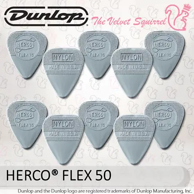 $19.19 • Buy 👑 10x HERCO® FLEX 75 HEAVY Guitar Picks 🎸 Genuine Jim Dunlop® Plectrums HE-211