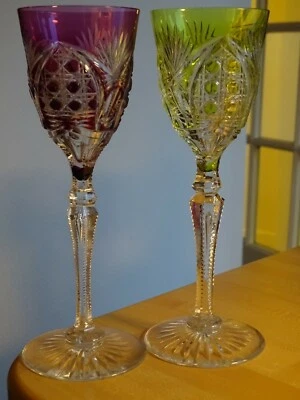 $260 • Buy TWO ROEMER WINE GLASS CRYSTAL VAL SAINT LAMBERT RICHEPIN Signed