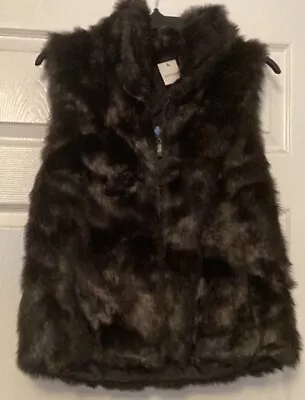 Gallery Faux Fur Mink Reversible Vest Brown Black Size Small Women’s Outdoor • $15