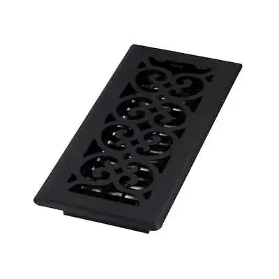 Floor Diffuser 4x10 Black Metal Register Vent Cover Cast-Iron Style Heat AC HVAC • $16.84