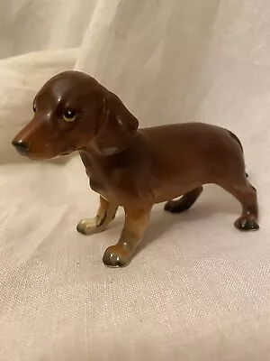 Vintage Standing Dachshund Wiener Dog Ceramic Figurine • $18.95