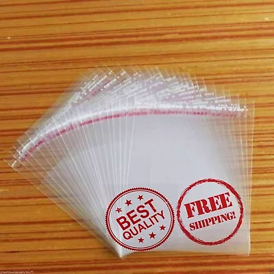 Self Adhesive Resealable 7  X 9  Clear Plastic Cellophane Poly Bags/Packaging • $9.90