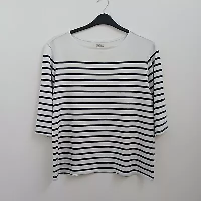 £3 • Buy Seasalt The Sailor Top Bretton Stripes 3/4 Sleeve UK UK 16