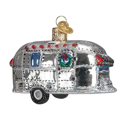 Vintage Trailer Motorhome Glass Ornament Old World Christmas New  Camping • $19.99