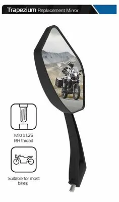 KAWASAKI ZZR1400 Oxford Trapezium Motorcycle Mirror Glass Left Side 10mm • £14.99